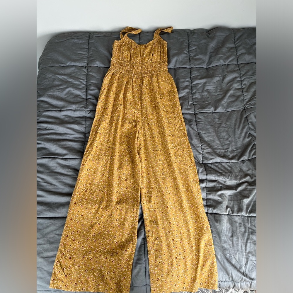 Madewell floral jumpsuit